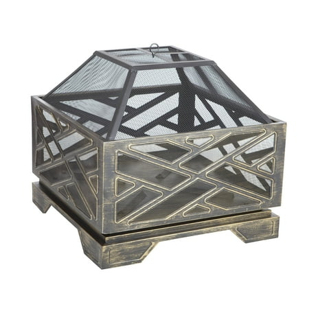 Fire Sense - Catalano Square Fire Pit - Antique bronze
