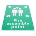 thumbnail image 1 of Point Sign Aluminum Reflective Fire Assembly Emergency Safety Sign for Office, Malls, Schools, Hotels, Hospitals, Warehouse, 1 of 6