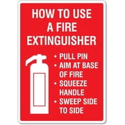 Fire Sign   How To Use A Fire Extinguisher Safety Signs Fire Safety Signs Metal Tin Sign 12x16 Inches Caution Danger Safety Security Warning Notice Signs