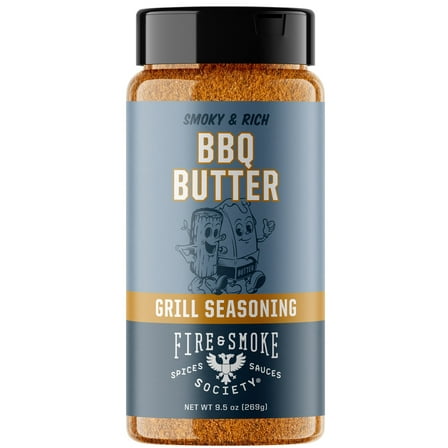 Fire & Smoke Society BBQ Butter Seasoning Blend for Grilling, 9.5 oz Mixed Spices & Seasonings