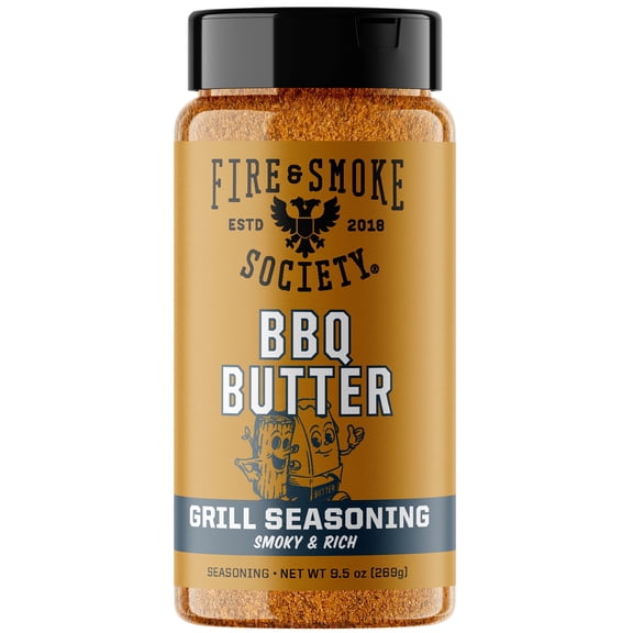 Fire & Smoke Society BBQ Butter Seasoning Blend for Grilling, 9.5 oz Mixed Spices & Seasonings