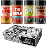 Fire & Smoke Society BBQ Seasonings Variety (4 Pack), BBQ Gifts for Dad, 24.2 Ounce