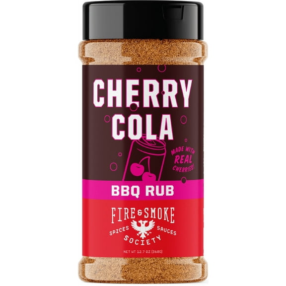 Fire & Smoke Society Cherry Cola BBQ Seasoning, Rib Rub, 12.7 Ounce Mixed Spices & Seasonings