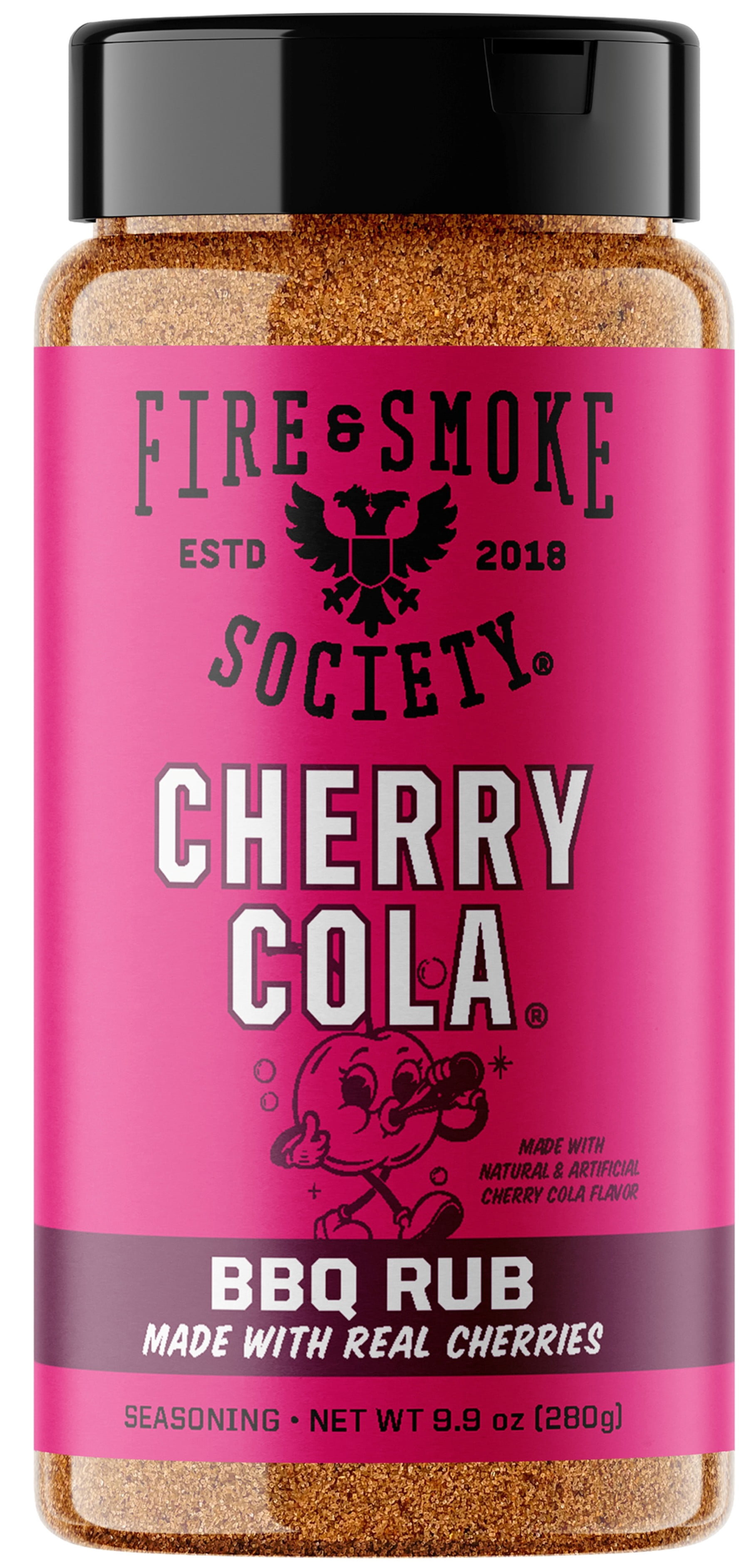 Fire & Smoke Society Cherry Cola BBQ Rub, Grill Seasoning, 9.9 oz Mixed Spices & Seasonings