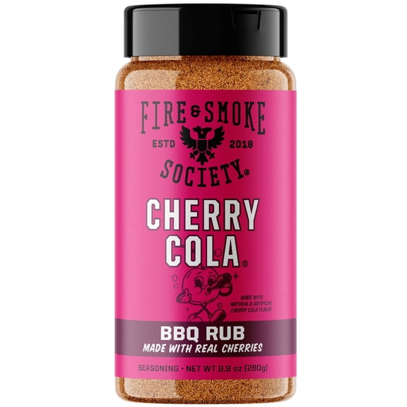 Fire & Smoke Society Cherry Cola BBQ Rub, Grill Seasoning, 9.9 oz Mixed Spices & Seasonings