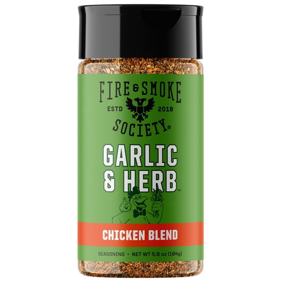 Fire & Smoke Society Chica Licka Garlic and Herb Seasoning, Chicken Seasoning, 5.5 Ounce Mixed Spices & Seasonings