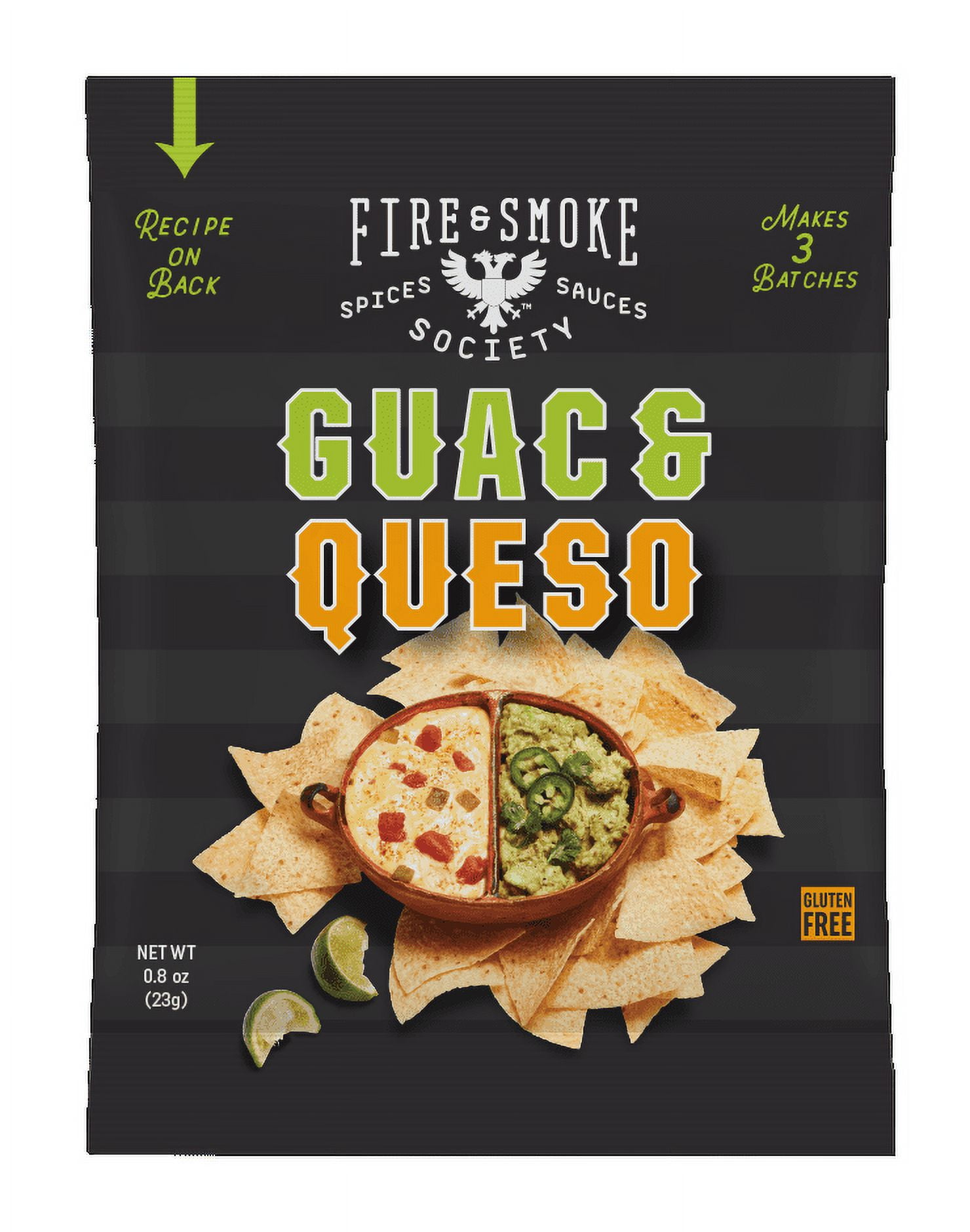 Fire & Smoke Society Guac or Queso Seasoning 0.8Ounce Makes Three
