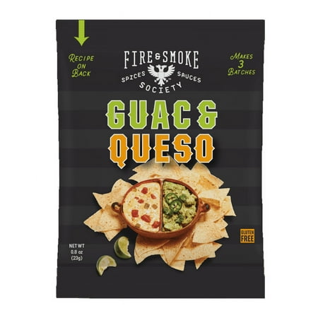 Fire & Smoke Society Guac or Queso Seasoning 0.8Ounce Makes Three Batches