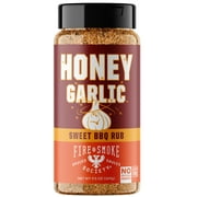 Fire & Smoke Society Honey Garlic BBQ Rub, BBQ Seasoning, 9.5 Ounce Mixed  Seasonings Blend