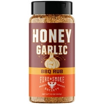 Fire & Smoke Society Honey Garlic BBQ Rub, BBQ Seasoning, 9.5 Ounce Mixed Spices & Seasonings