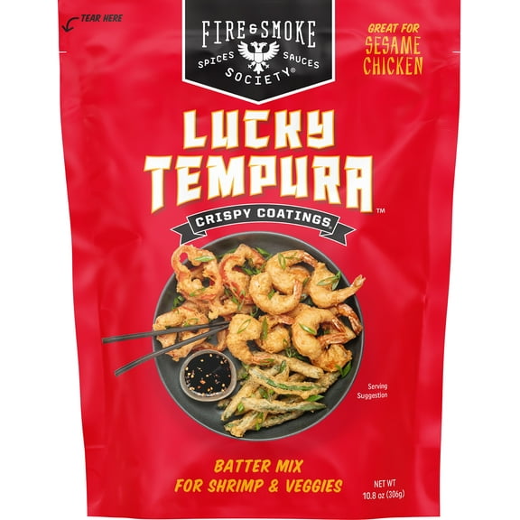 Fire & Smoke Society Lucky Tempura Batter Coating Mix, 10.8 Ounce Bag