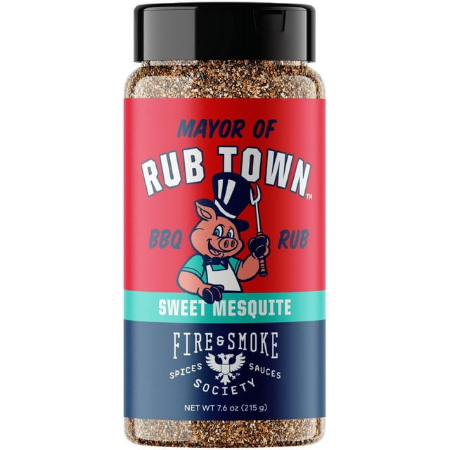 Fire & Smoke Society Mayor of Rubtown Barbecue Seasoning Rub, 7.6 Ounce Mixed Spices & Seasonings