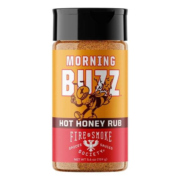 Fire & Smoke Society Morning Buzz Hot Honey Barbecue Rub, 5.6 oz Mixed Spices & Seasonings