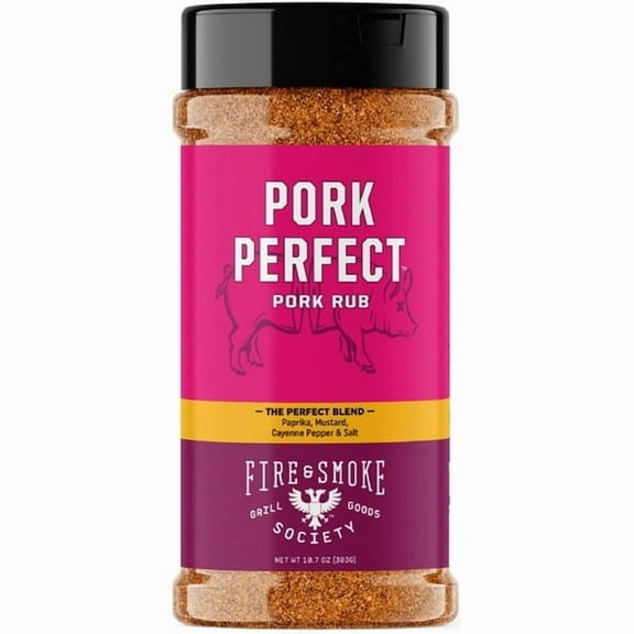 Fire & Smoke Society Pork Perfect Spice Blend, BBQ Seasoning, 10.7 Ounce Mixed Spices & Seasonings