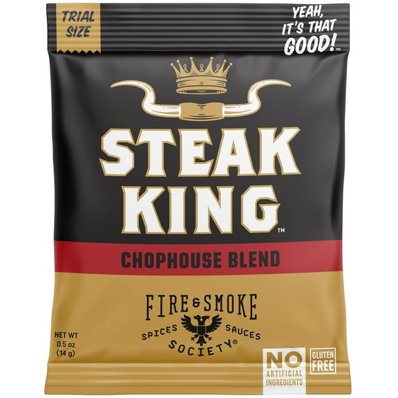 Fire & Smoke Society Steak King Steak Seasoning Mix, BBQ Rub, .5 Ounce Packet