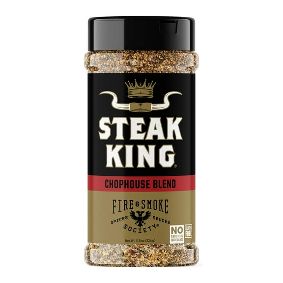 Fire & Smoke Society Steak MDA05King Steak Seasoning | BBQ Grilling Meat | Filet Mignon, Ribeye, Beef, Lamb Burgers | BBQ Spices | Black pepper, Fennel, Oregano, Pink Peppercorns | XL 11.5 oz