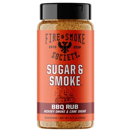 Fire & Smoke Society Sugar and Smoke BBQ Seasoning Blend for Grilling, 9.9 oz Mixed Spices & Seasonings