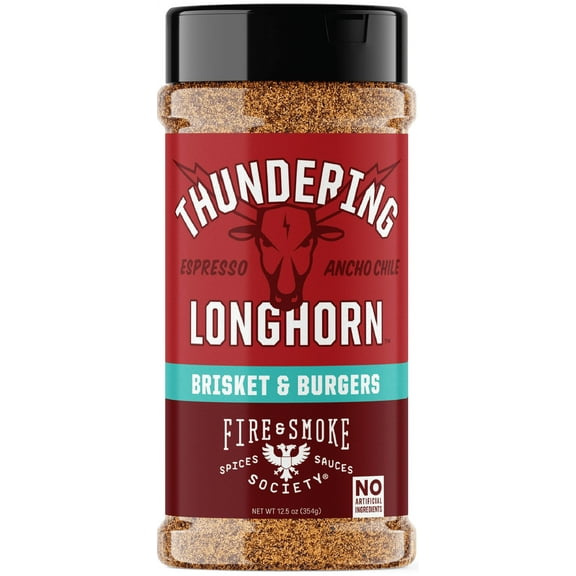 Fire & Smoke Society Thundering Longhorn Steak Seasoning, 12.5 oz Mixed Spices & Seasonings