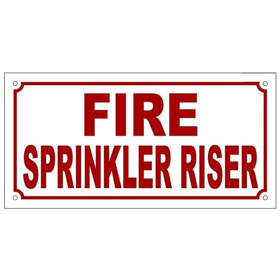 Fire Sprinkler Riser sign (Aluminium 5x10)
