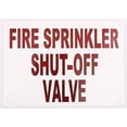 thumbnail image 1 of Fire Sprinkler Shut-Off Valve, Aluminum Sign, 10" x 14", 1 of 2