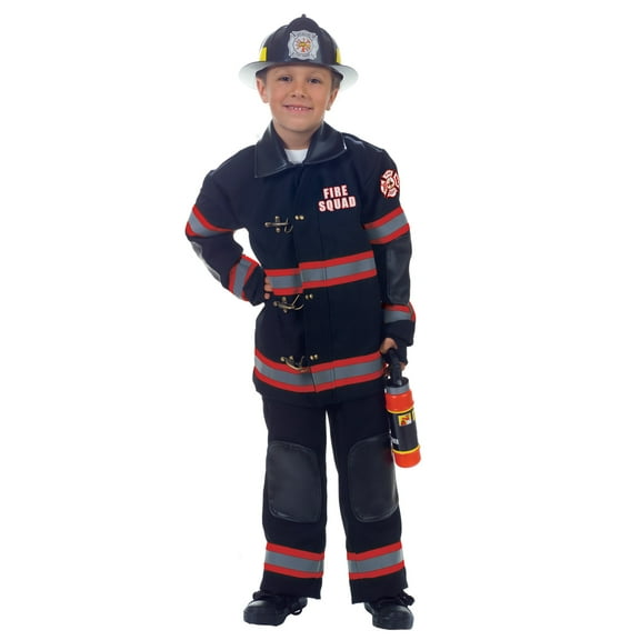 Fire Squad Firefighter Child Costume (Black)