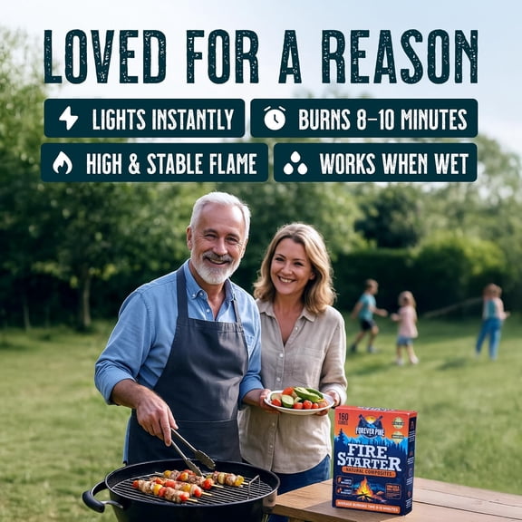 Fire Starter Cubes, 320 pcs - Easy BBQ Ignition - Natural, Waterproof & Firestarter Squares for Campfire, Charcoal Grill, Outdoor Fire Pit, Wood Stove, Fireplace, Logs - Camping Essentials