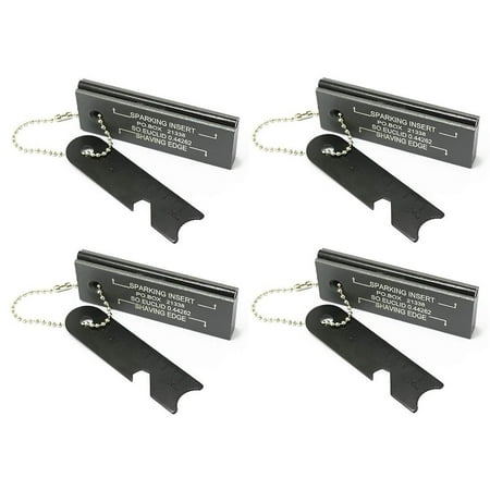 Fire Starter Survival Kit, Magnesium Waterproof Matches Ferro Flint Block,Outdoor Survival Firesteel Gears with Striker for Camping Hiking Hunting Emergency(4 Pack)