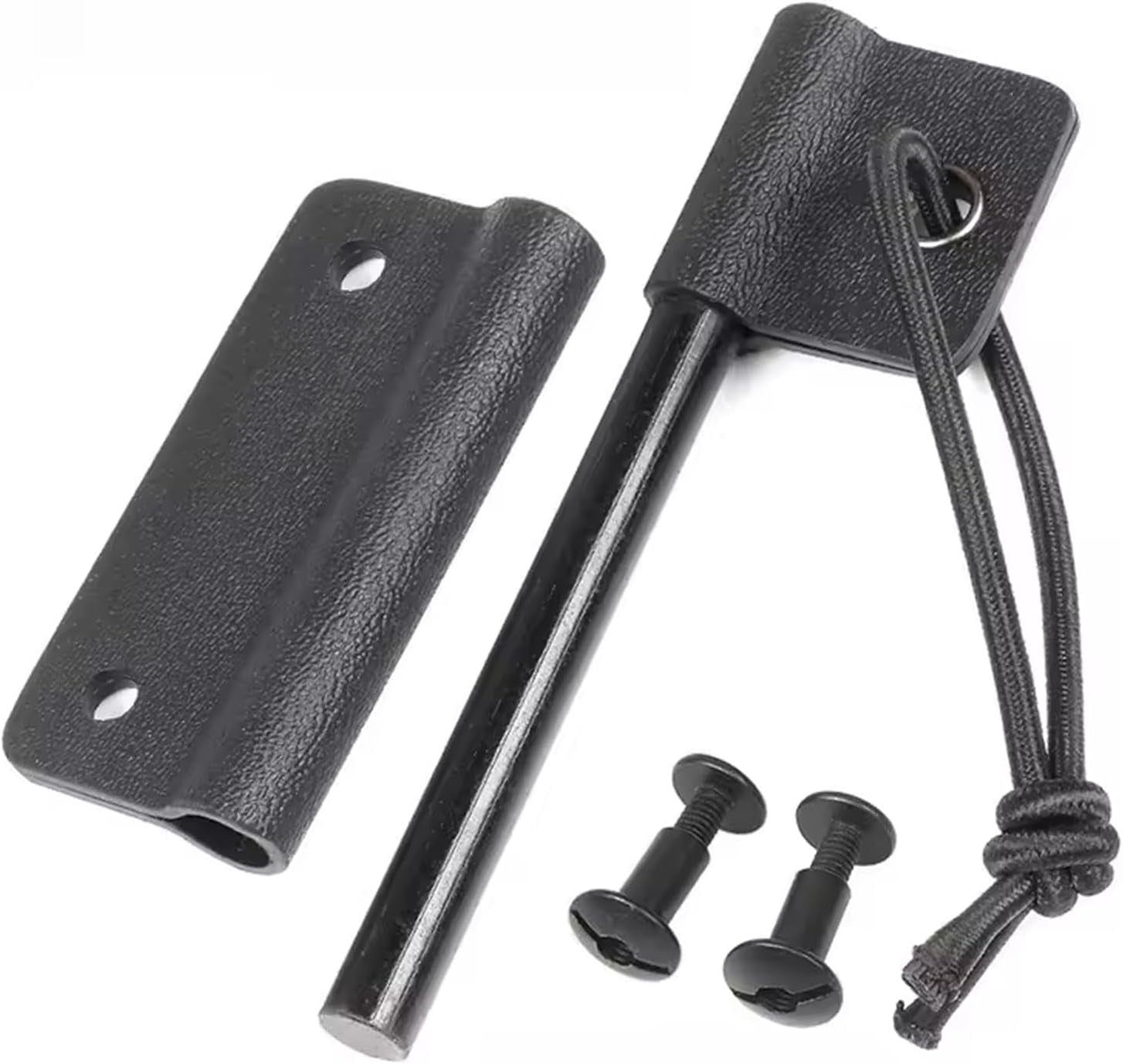 Fire Starter for Survival & Camping, Magnesium Ferro Rod with Kydex Sheath, Bushcraft Fire Starter for Outdoor Hiking, Emergency Preparedness Kits
