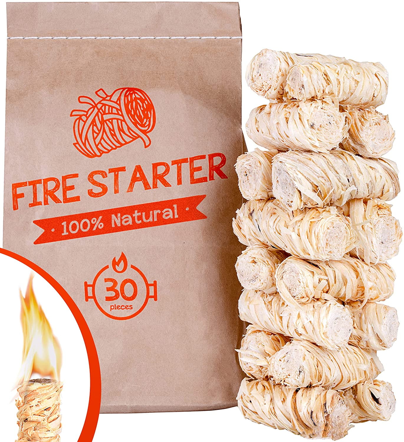 Fire Starters for Fireplace Charcoal Tumbleweed fire Starter firestarters for Campfires/BBQ