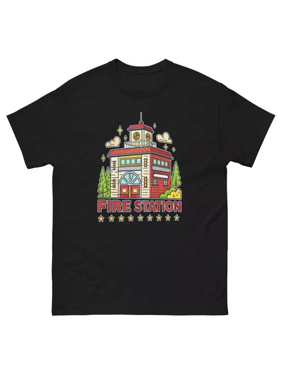 Fire Station Object Place Item Urban T-Shirt
