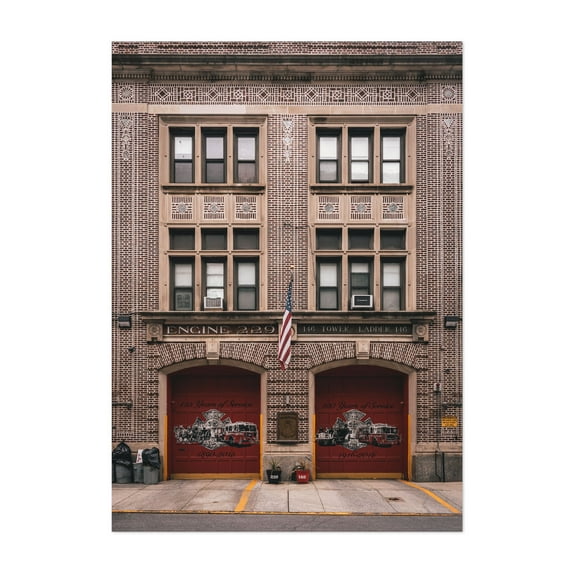 Fire Station, Williamsburg - Brooklyn New York Photography Unframed Wall Art Print 24 x 36 inches