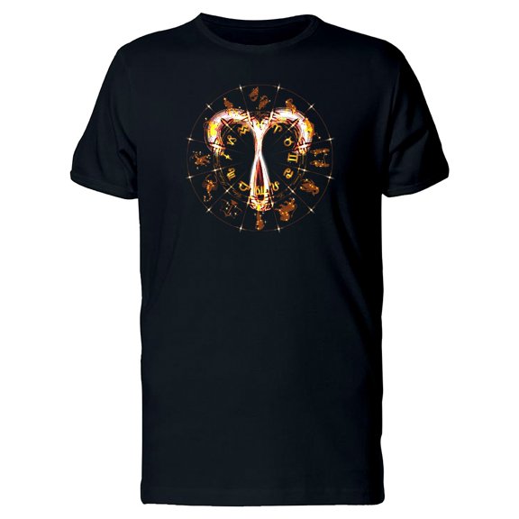 Fire Style Zodiac Sign Aries T-Shirt Men -Image by Shutterstock, Male Small