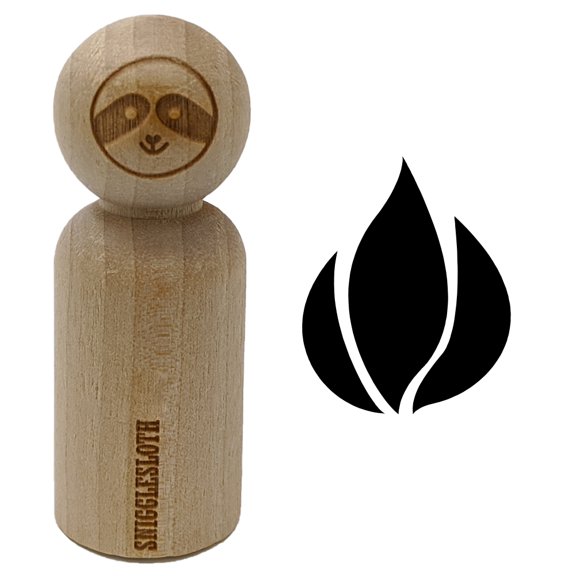 Fire Symbol Rubber Stamp for Scrapbooking Crafting Stamping - Small 3/4 Inch