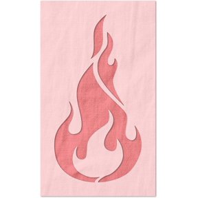 Fire Symbol Stencil, 3.13 x 6 inches, 14 Mil Mylar Plastic, Stencil Stop