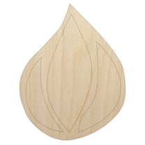 Fire Symbol Wood Shape Unfinished Piece Cutout Craft DIY Projects - 4.70 Inch Size - 1/8 Inch Thick