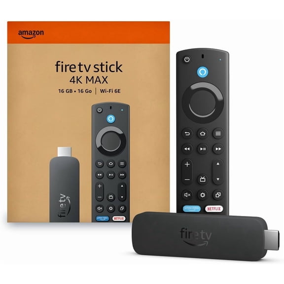 Fire TV Stick 4K Max (newest model), streaming device, with AI-powered Fire TV Search, supports Wi-Fi 6E, free & live TV without cable or satellite, find shows faster with Alexa+