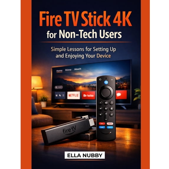 Fire TV Stick 4K for Non-Tech Users: Simple Lessons for Setting Up and Enjoying Your Device, (Paperback)