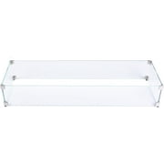 All Fire Table Pit Wind Screens and Stainless Steel Buner Lid from ELEMENTI | ELEMENTI Plus and MODENO (Wind Screens, Rectangular 40.4" × 15.2" WS - 021)