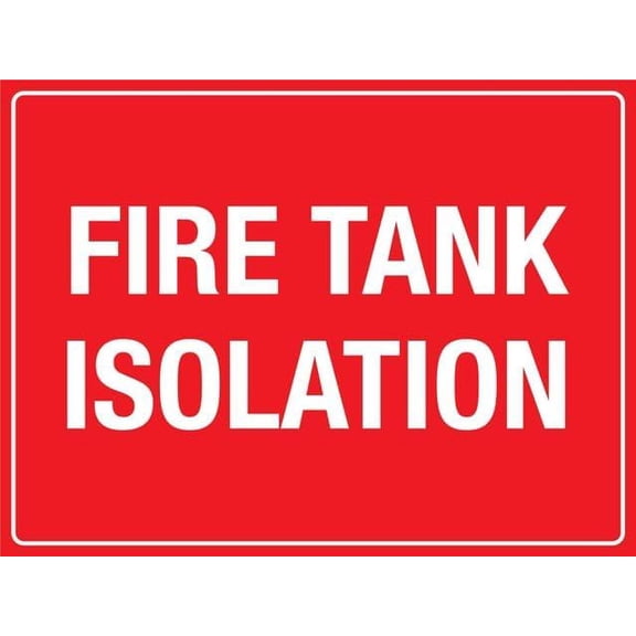 Fire Tank Isolation Aluminum Sign Metal Tin Sign Style Funny Pool Signs Wall Decor Art 8 X 12 Inches