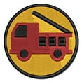 thumbnail image 1 of Fire Truck Engine Fireman Firefighter Symbol Applique Multi-Color Embroidered Hook & Loop Patch - 2.5 Inch Small, 1 of 5