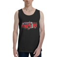 Fire Truck Men’s Cotton Short Gym Workout Tank Tops Swim Beach Shirts