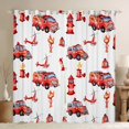 thumbnail image 1 of Fire Truck Red 30%-50% Blackout Curtains Firefighter Supplies Pattern Curtains,Scaling Ladder Fire Extinguisher Curtains & Drapes Helicopter Fire Hydrant Window Curtains 38"Wx54"L,2 Panels, 1 of 6