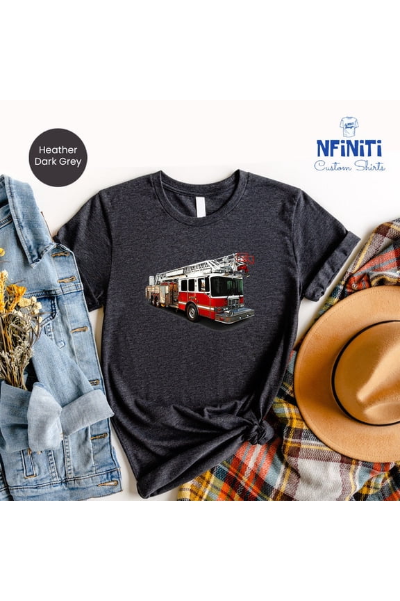 Fire Truck Shirt: Firefighter Tee, Fire Department Gift All Size S-5Xl