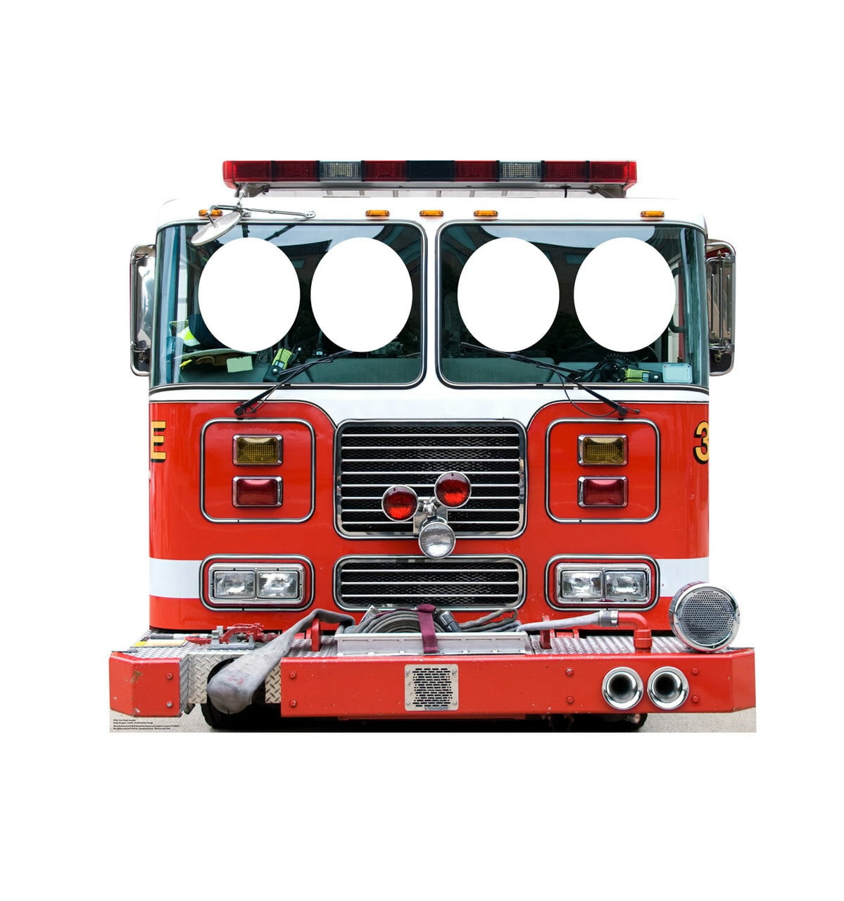50'' Red Fire Truck Cardboard Stand-In Cutout