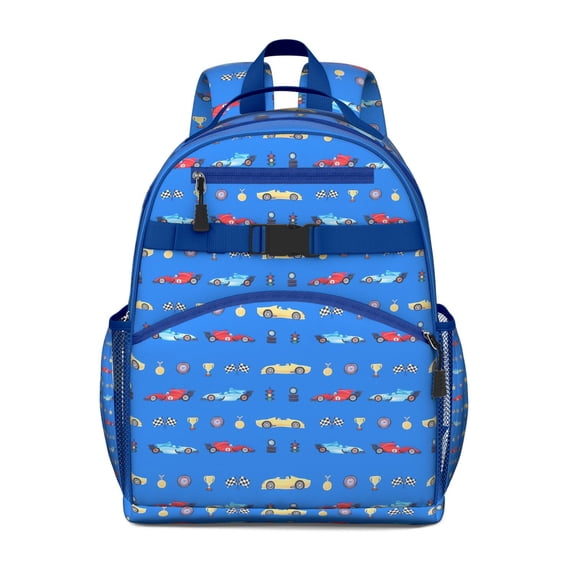 Fire Truck Backpack Adjustable Padded Straps Chest Buckle Large Capacity Durable Bookbag