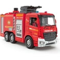 thumbnail image 1 of MLcnleS Fire Truck Toy for Kids, RC Fire Toy with Manual Pressing Water Spray Function, LED Lights Siren Sounds, 1 of 6