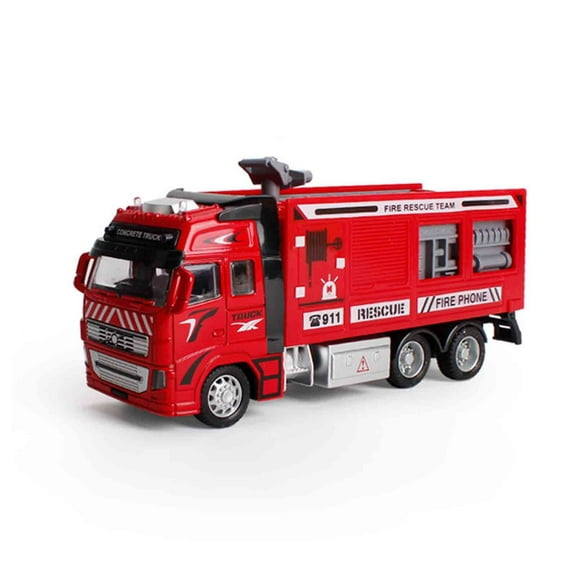 Fire Truck Toy with Flashing Lights & Siren Sounds for Kids, Extendable Rotating Ladder, Bump and Go Action, Role Play Toy for Boys & Girls, Kid Car Toy Trucks, Ages 3-7+