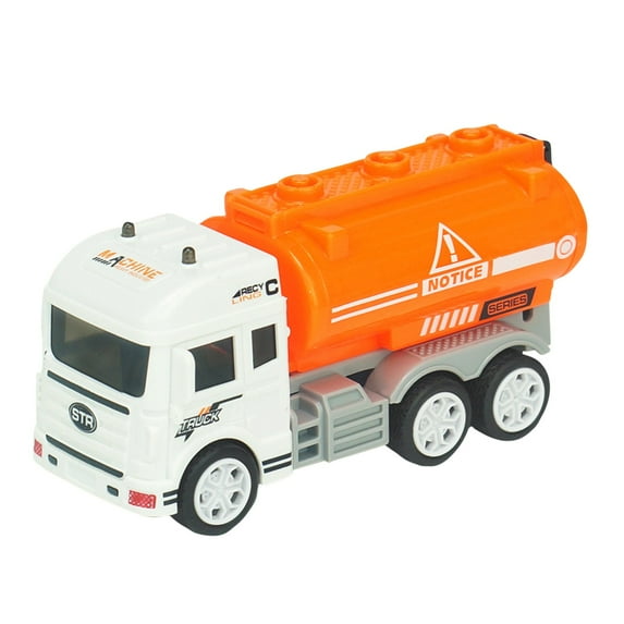 Fire Truck Toy Metal Cab, Fire Engine Truck with Lights and Siren Sounds, Working Water Pump and Ladder, Firetruck Toy for Toddlers Kids, 12", Orange