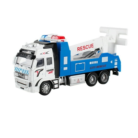 Fire Truck Toy Metal Cab, Fire Engine Truck with Lights and Siren Sounds, Working Water Pump and Ladder, Firetruck Toy for Toddlers Kids, 12"