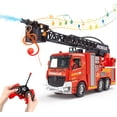 thumbnail image 1 of Fire Truck Toy for Toddlers Kids Boys Ages 3-8 Years Old,Remote Control Fire Truck with Lights,Siren Sound,Working Water Spray,Rotating Rescue Ladder, Gifts for Little Fireman 8-12, 1 of 6